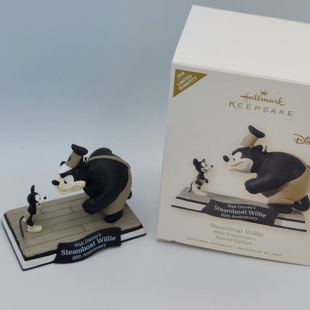 Limited edition Hallmark disney "steamboat Willie 80th anniversary " ornament